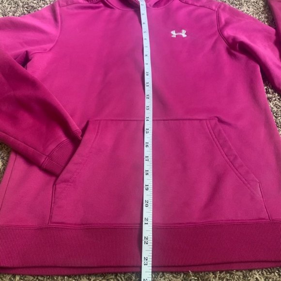 UNDER ARMOUR Magenta Pullover Hoodie Sweatshirt Size S - Picture 11 of 11